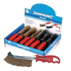 Silverline Présentoir De 24 Brosses Métalliques