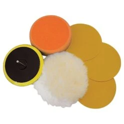 Silverline 6 Accessoires De Ponçage Et Polissage 125 Mm Sur Perceuse