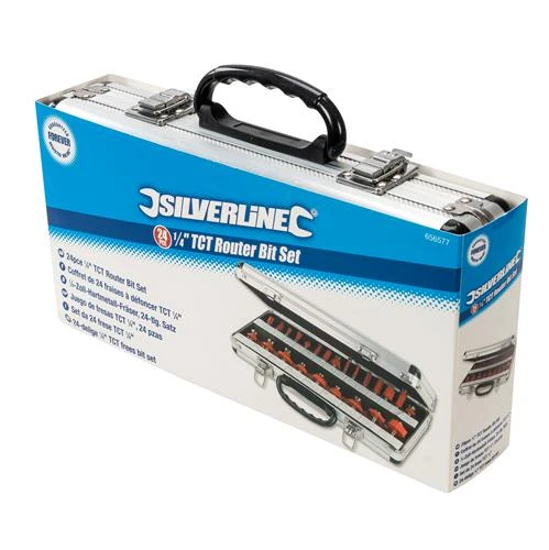 Silverline Coffret De 24 Fraises De Défonceuse Avec Queue De 6,35 Mm (1/4") – Image 2