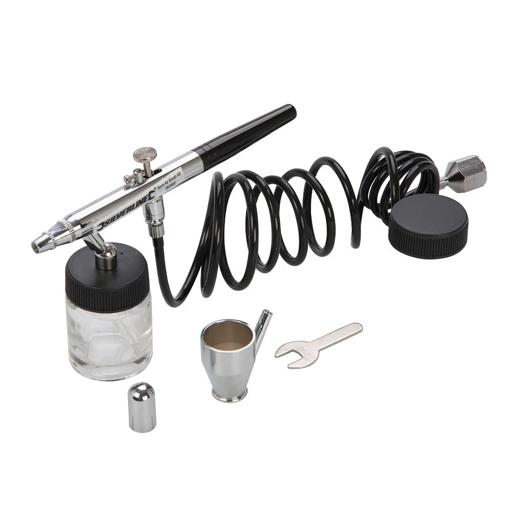 Silverline Aérographe Avec Accessoires Pour Peinture – Image 2