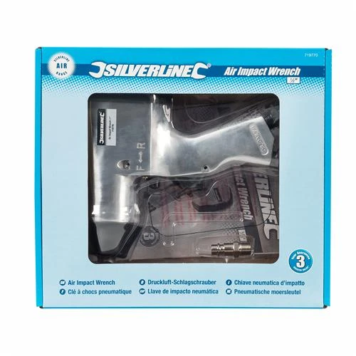 Silverline Clé à Chocs Pneumatique Carré 1/2" - Boulonneuse à Air Comprimé – Image 3