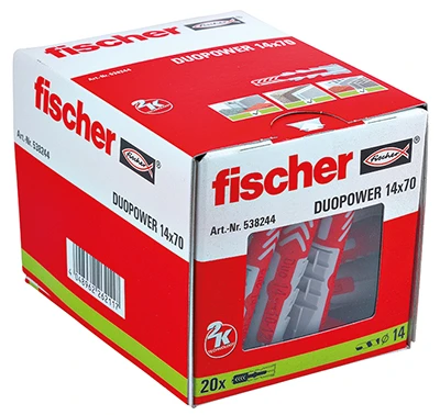 Chevilles Fischer Duopower 14 X 70 Mm - Boite De 20 Chevilles