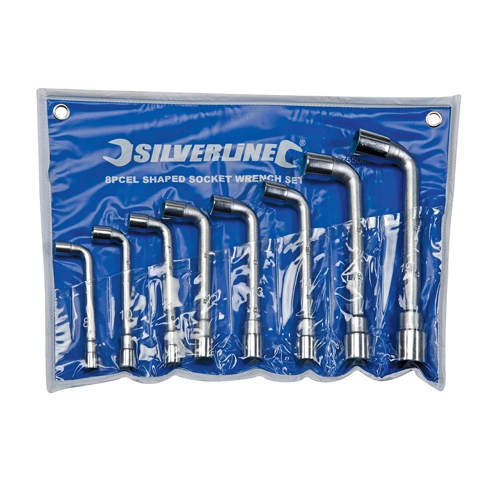 Silverline Jeu De 8 Clés à Pipe Débouchés 8 à 19 Mm – Image 2