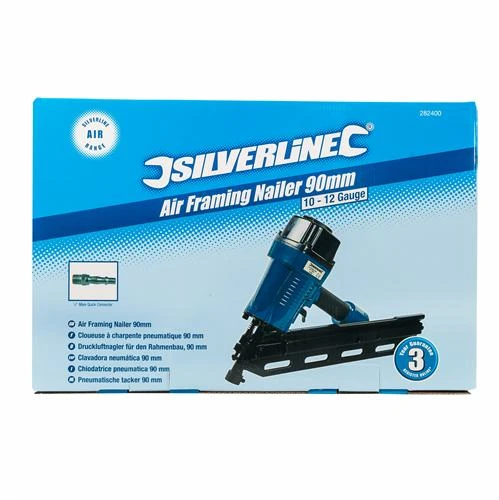 Silverline Cloueuse à Charpente Cloueur Pneumatique 90 Mm – Image 5