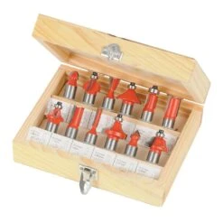 Silverline Coffret De 12 Fraises Pour Défonceuse Avec Queue De 12,7 Mm (1/2")