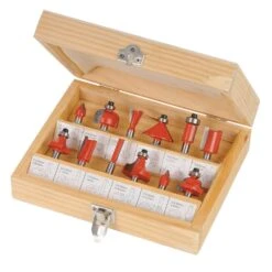 Silverline Coffret De 12 Fraises Pour Défonceuse Avec Queue De 6,35 Mm (1/4")