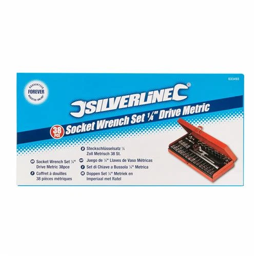 Silverline Coffret De Douilles 1/4" Avec Accessoires : Torx, BTR, Vissage. 38 Pièces – Image 4