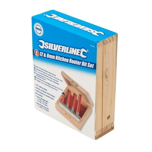 Silverline Coffret De 4 Fraises Pour Cuisines Queue De 8 Et 12 Mm – Image 3