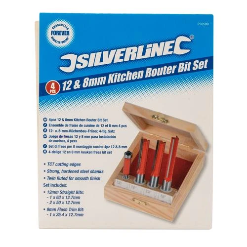 Silverline Coffret De 4 Fraises Pour Cuisines Queue De 8 Et 12 Mm – Image 2
