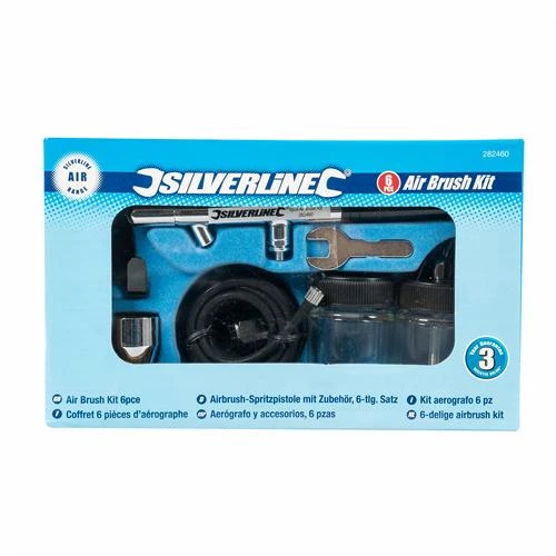 Silverline Aérographe Avec Accessoires Pour Peinture – Image 6