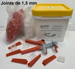 Système De Nivellement Pour Carrelage : Croisillons Niveleurs 1,5 Mm, Cales Et Pince