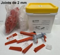 Système De Nivellement Pour Carrelage : Croisillons Niveleurs 2 Mm, Cales Et Pince