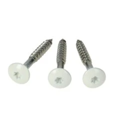 Vis Pour Bardage HPL Composite En Inox à Tête Colorée Blanc Crème RAL 9001