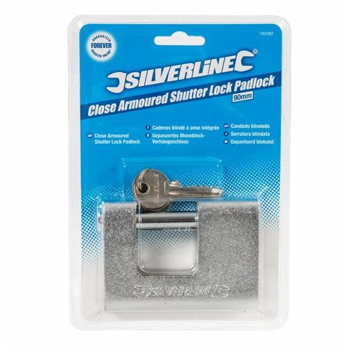 Silverline Cadenas Blindé Monobloc 90 Mm – Image 2