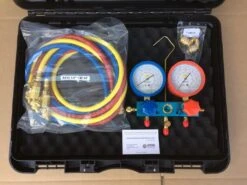 Manifold By-pass Frigoriste Avec Manomètres Pour R600a R1234yf R290 R1234ze