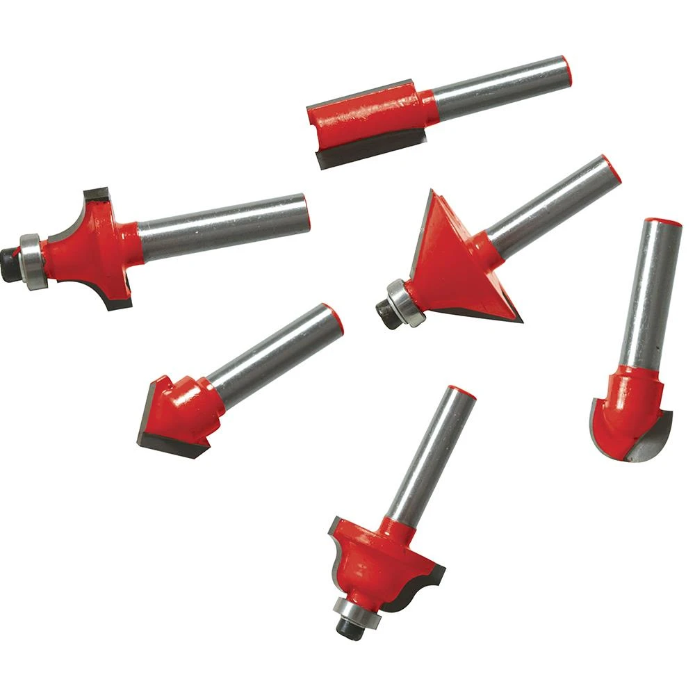 Silverline Coffret De 12 Fraises Pour Défonceuse Avec Queue De 6,35 Mm (1/4") – Image 2