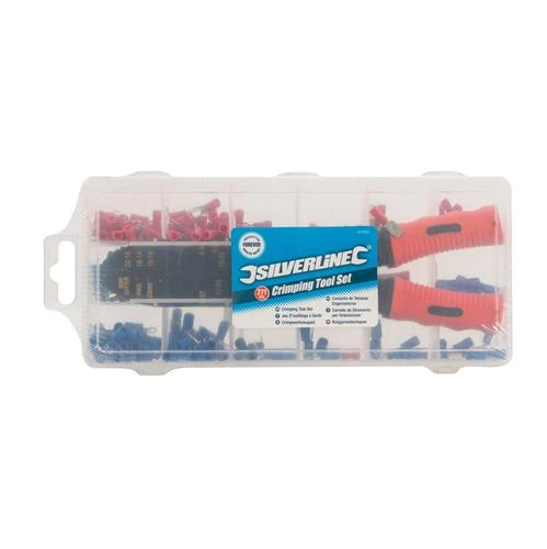 Silverline Coffret De Sertissage Avec Cosses Isolées Et Pince à Sertir – Image 2