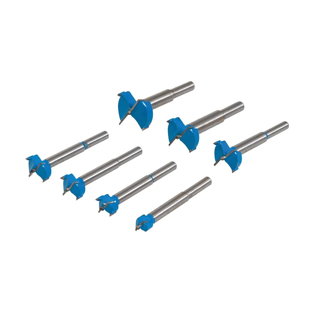 Silverline 7 Mèches Forstner Titanées Pour Trous à Fond Plat 12, 16, 20, 22, 26, 30 Et 35 Mm – Image 2