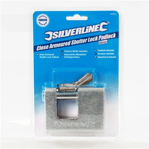 Silverline Cadenas Blindé Monobloc 80 Mm – Image 2