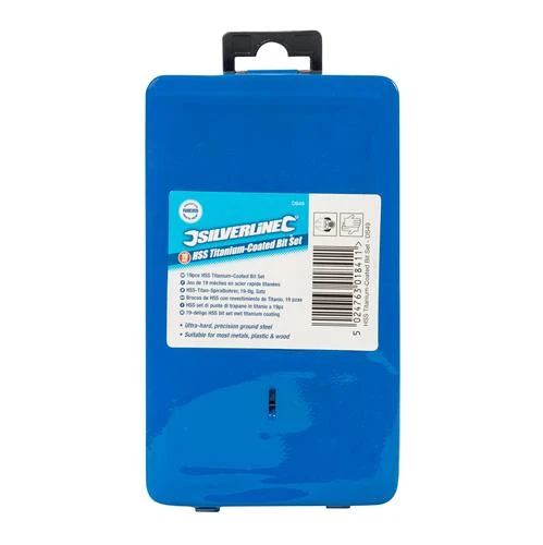 Silverline Coffret De 19 Mèches En Acier Rapide Titanées 1 à 10 Mm – Image 2